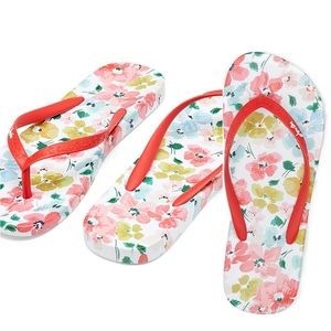 Joules Floral Print Flip Flop Sandals